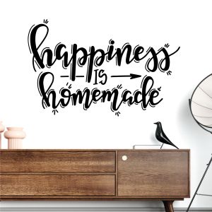 Happiness is Homemade - Home Kitchen Quote Vinyl Wall Sticker UK