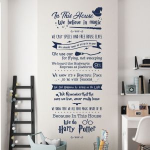In This House We Believe in Magic - Harry Potter Hogwarts Quote Vinyl Wall Sticker UK