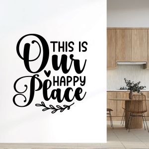 This is Our Happy Place - Home Family Quote Vinyl Wall Sticker UK