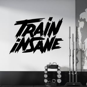 Train Insane - Gym Motivational Vinyl Wall Sticker UK