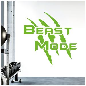 Beast Mode - Gym Studio Fitness Motivational Vinyl Wall Sticker UK