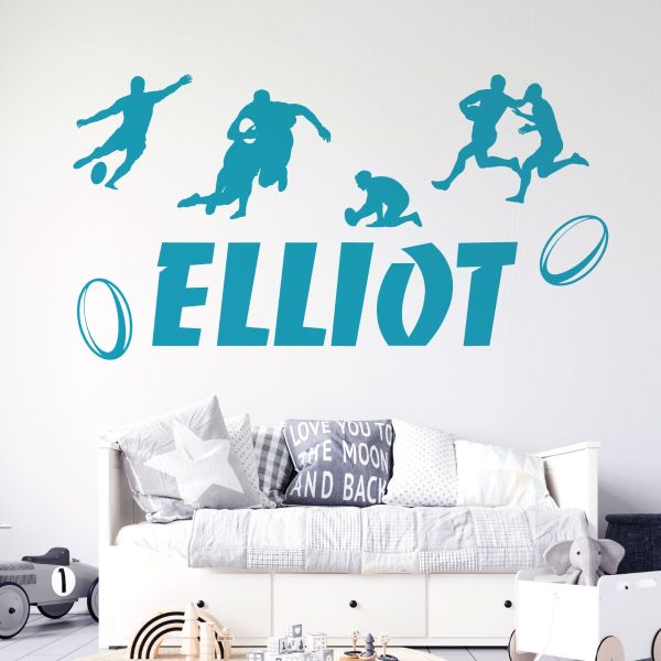 Wall Designer | Personalised Name Boys Girls Wall Art Sticker - Tennis