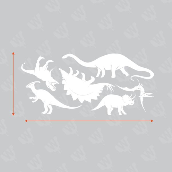 Wandaufkleber Mit Personalisiertem Namen – Dinosaurier-Motiv, 58x15 Cm, Aus Vinyl, Für Kinderzimmer & Dekoration