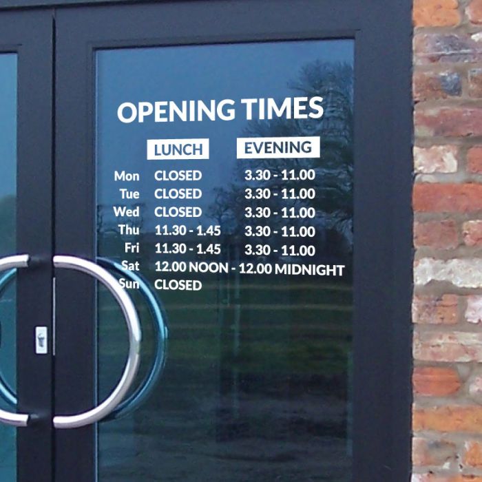 Wall Designer Restaurant Opening Hours Trading Times Shop Custom copie-de-restaurant-open-hours-poster-template-postermywall
