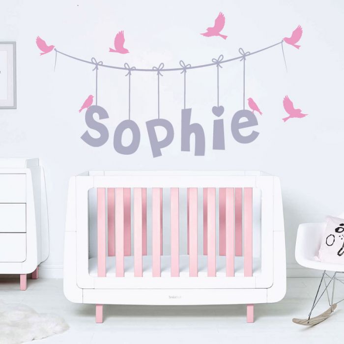 personalised baby name wall art