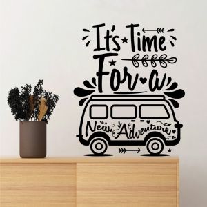 It's Time for a New Adventure - Motivational Decal Wall Sticker
