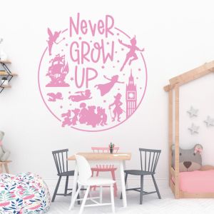 Never Grow Up - Disney Peter Pan Inspired Decal Wall Sticker