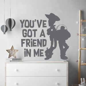 Woody and Buzz - You've Got a Friend in Me - Disney Toy Story Decal Wall Sticker