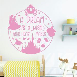 A Dream is a Wish Your Heart Makes - Disney Cinderella Decal Wall Sticker