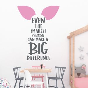 Even the Smallest Person... - Winnie the Pooh, Piglet Quote Decal Wall Sticker