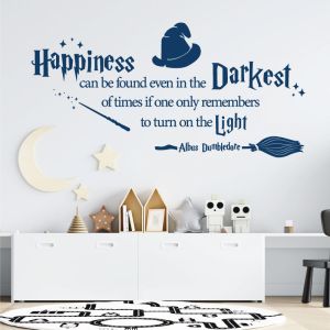 Happiness can be Found Even in the Darkest of Times - Harry Potter Quote Decal Wall Sticker