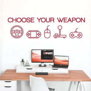 Choose Your Weapon - Gamers PC Wall Decal Gaming Sticker