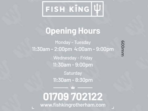 Fish King opening hours — Opening hours