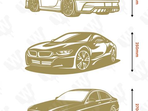 Car silhouette wall art — Custom design