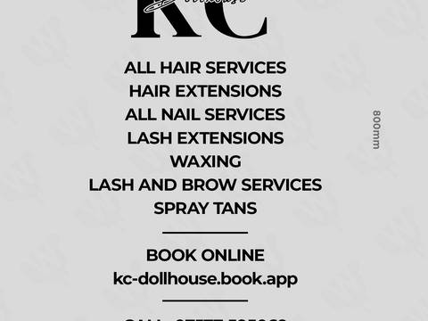 KC Dollhouse services list — Price list