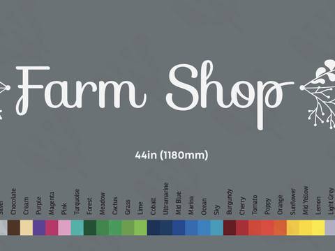 Farm shop logo, colour options shown — Business logo
