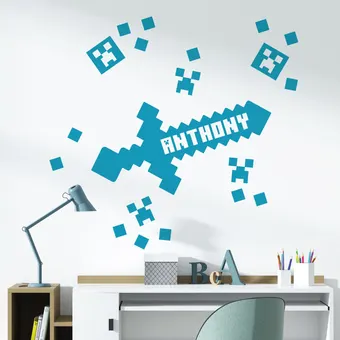 Name Minecraft Style Sticker